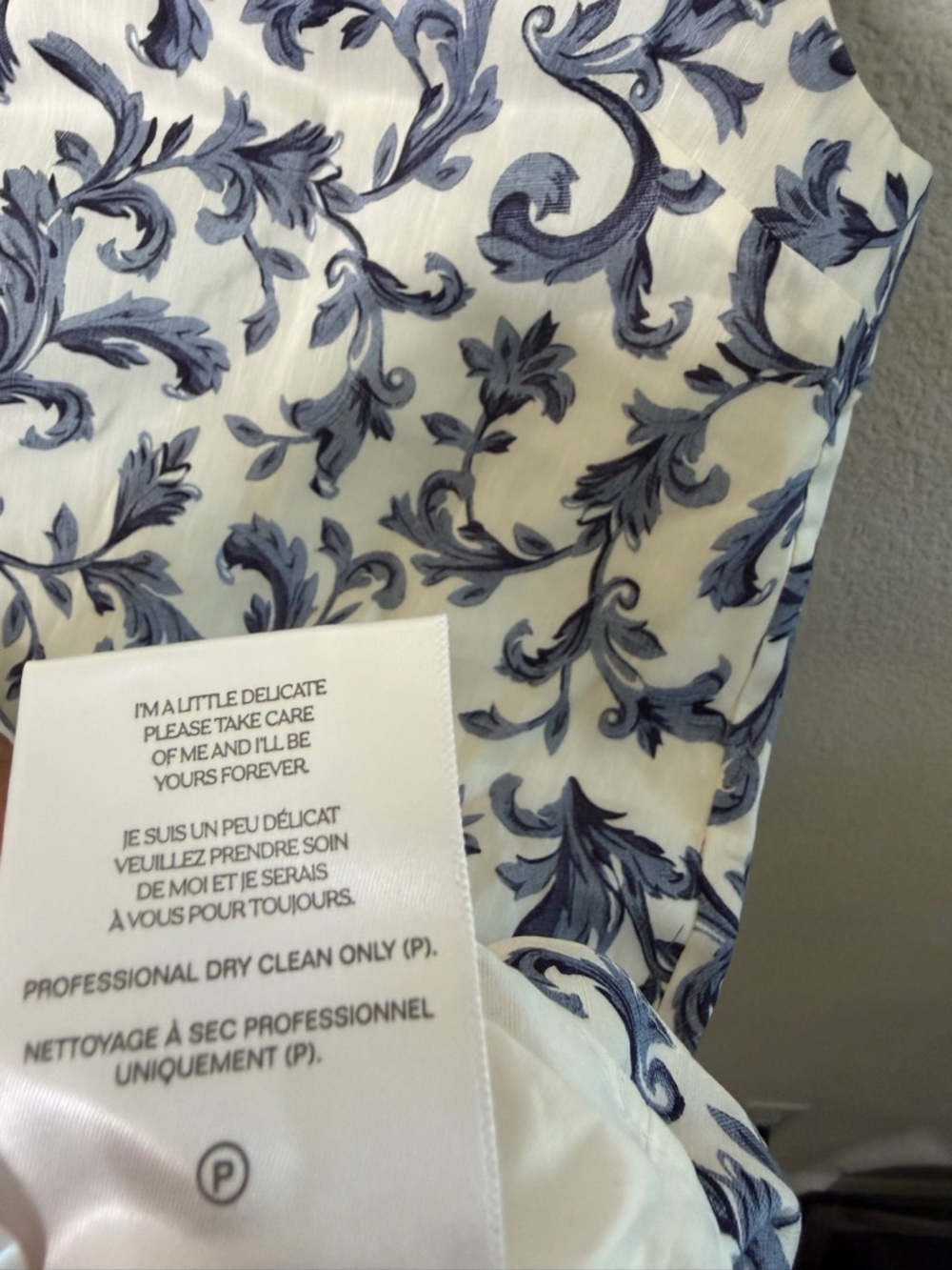 NWT Posse Rue Shift Mini Dress Blue Baroque Linen Silk Womens Size S - Picture 10 of 12